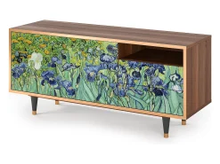 Móvel De Tv| Mueble de TV - 125х56х41 cm - T7 - Irises , Nogueira Castanho
