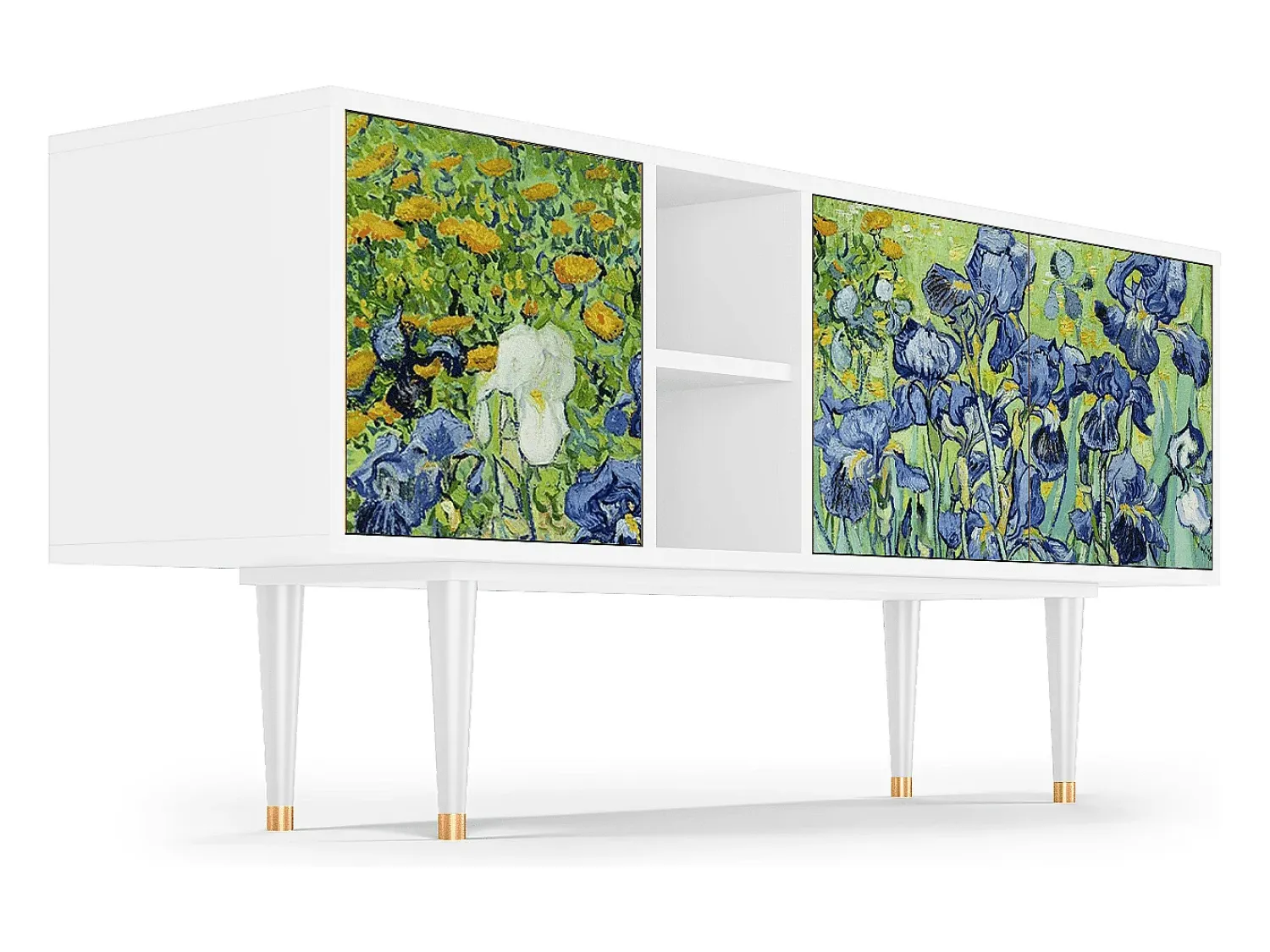 Outlet Mueble de TV - 150х69х41 cm - T5 - Irises , Branco Bege