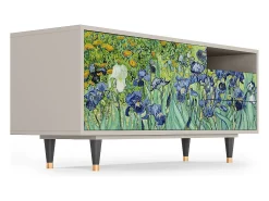Móvel De Tv* Mueble de TV - 125х56х41 cm - T7 - Irises , Areia Bege