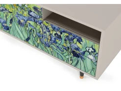 Móvel De Tv* Mueble de TV - 125х56х41 cm - T7 - Irises , Areia Bege
