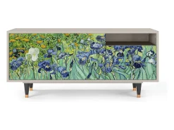 Móvel De Tv* Mueble de TV - 125х56х41 cm - T7 - Irises , Areia Bege