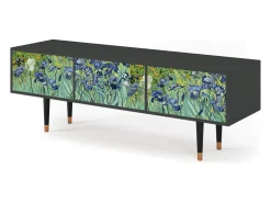 Móvel De Tv* Mueble de TV - 170х59х48 cm - T4 - Irises , Antracite Cinza antracite