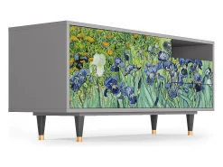 Móvel De Tv* Mueble de TV - 125х56х41 cm - T7 - Irises , Cinza Cinzento