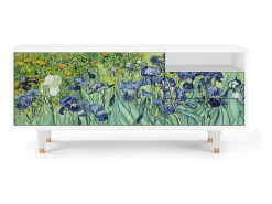 Mueble de TV - 125х56х41 cm - T7 - Irises , Branco^ Móvel De Tv