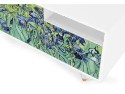 Mueble de TV - 125х56х41 cm - T7 - Irises , Branco^ Móvel De Tv