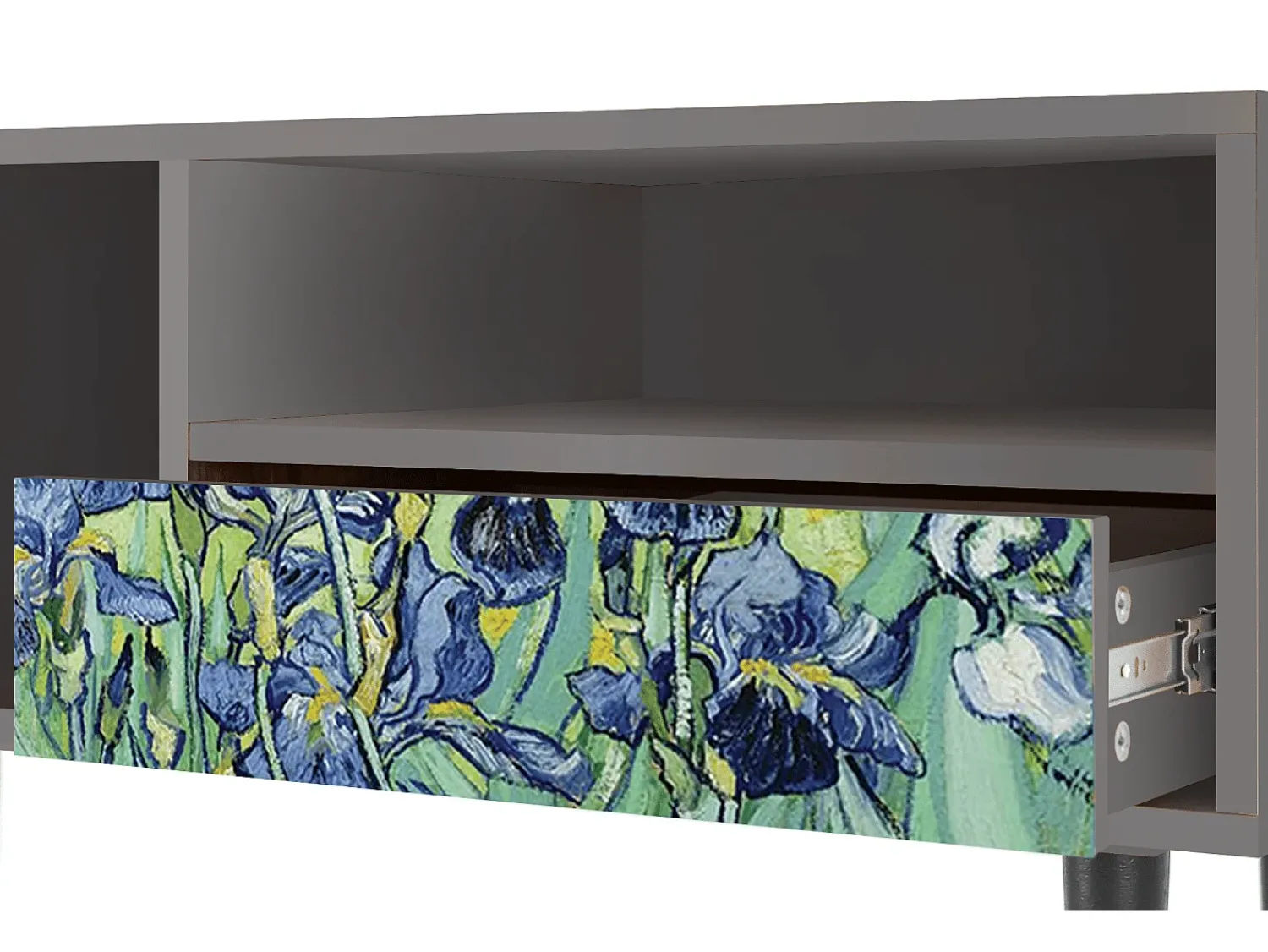 Discount Mueble de TV - 115х59х48 cm - T3 - Irises , Cinza Cinzento