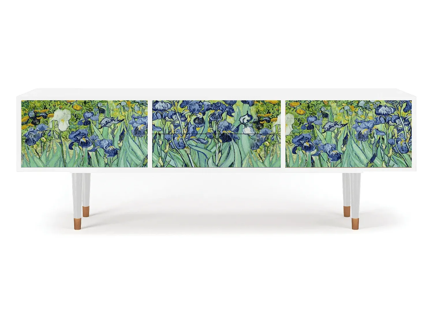 Móvel De Tv| Mueble de TV - 170х59х48 cm - T4 - Irises , Branco Bege