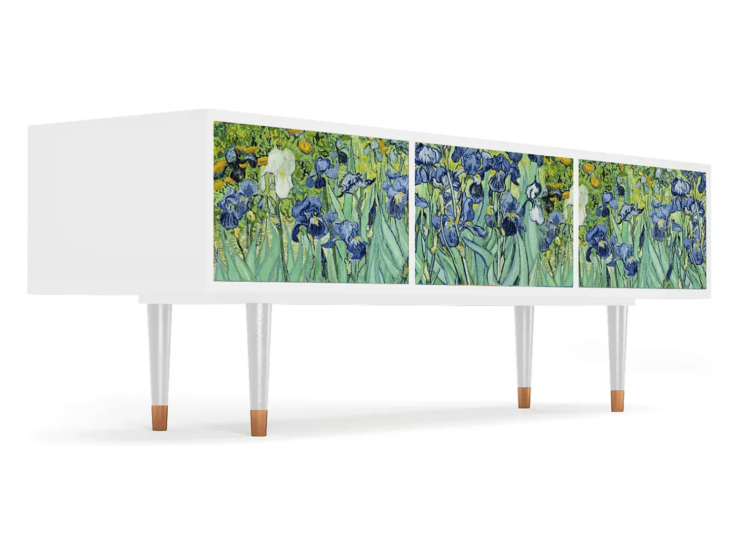 Móvel De Tv| Mueble de TV - 170х59х48 cm - T4 - Irises , Branco Bege
