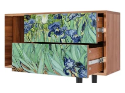 Móvel De Tv| Mueble de TV - 170х69х48 cm - T1 - Irises , Nogueira Castanho