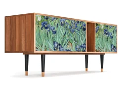 Móvel De Tv| Mueble de TV - 170х69х48 cm - T1 - Irises , Nogueira Castanho