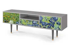 Móvel De Tv| Mueble de TV - 170х59х41 cm - T6 - Irises , Cinza Cinzento
