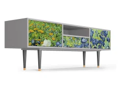 Móvel De Tv| Mueble de TV - 170х59х41 cm - T6 - Irises , Cinza Cinzento