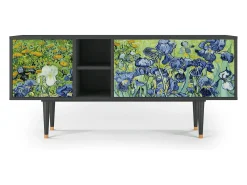 Mueble de TV - 150х69х41 cm - T5 - Irises , Antracite Cinza antracite