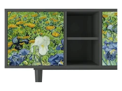 Mueble de TV - 150х69х41 cm - T5 - Irises , Antracite Cinza antracite