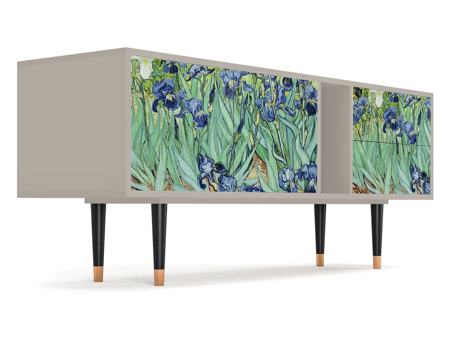 Móvel De Tv* Mueble de TV - 170х69х48 cm - T1 - Irises , Areia Bege