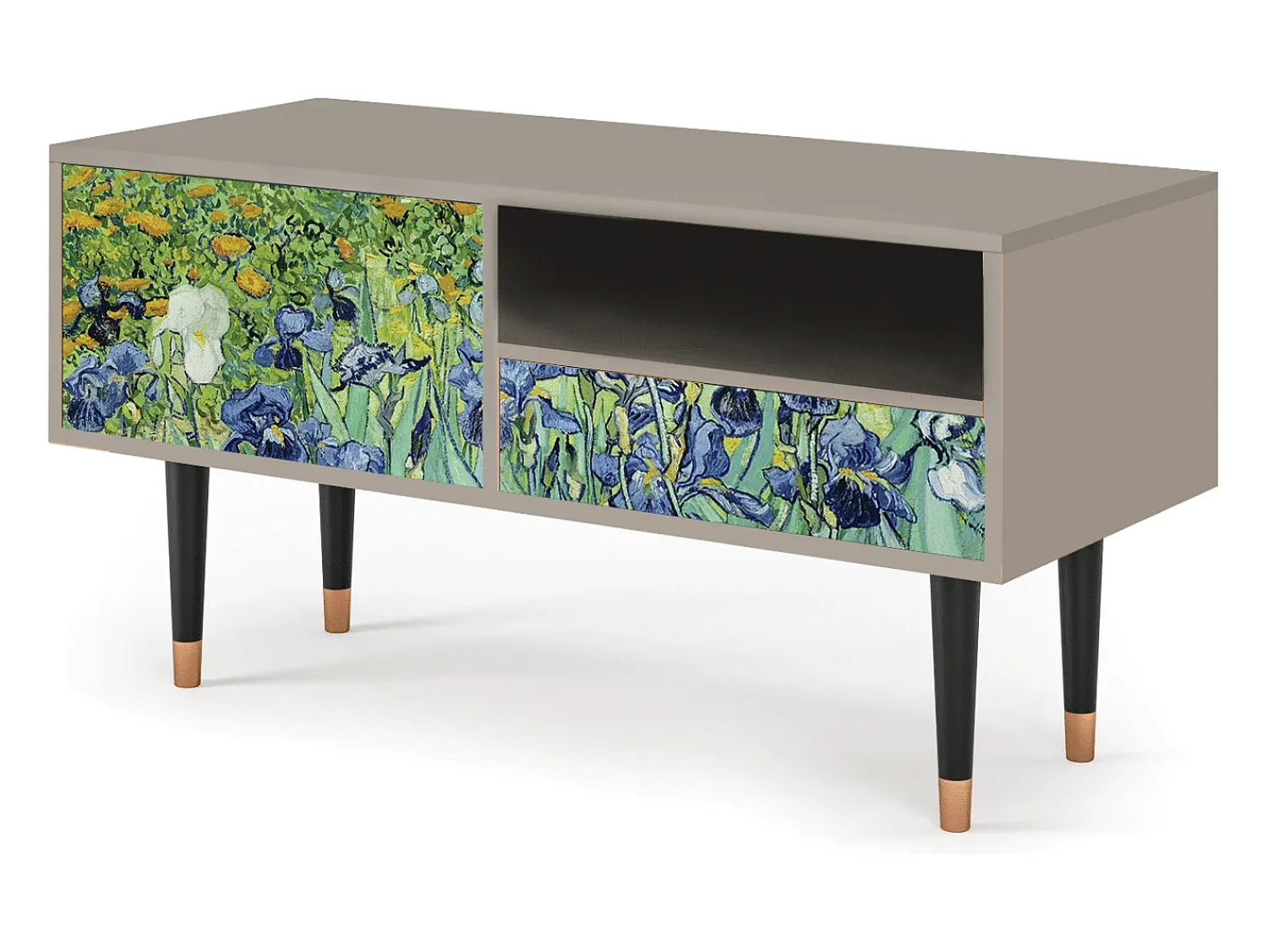 Best Mueble de TV - 115х59х48 cm - T3 - Irises , Areia Bege