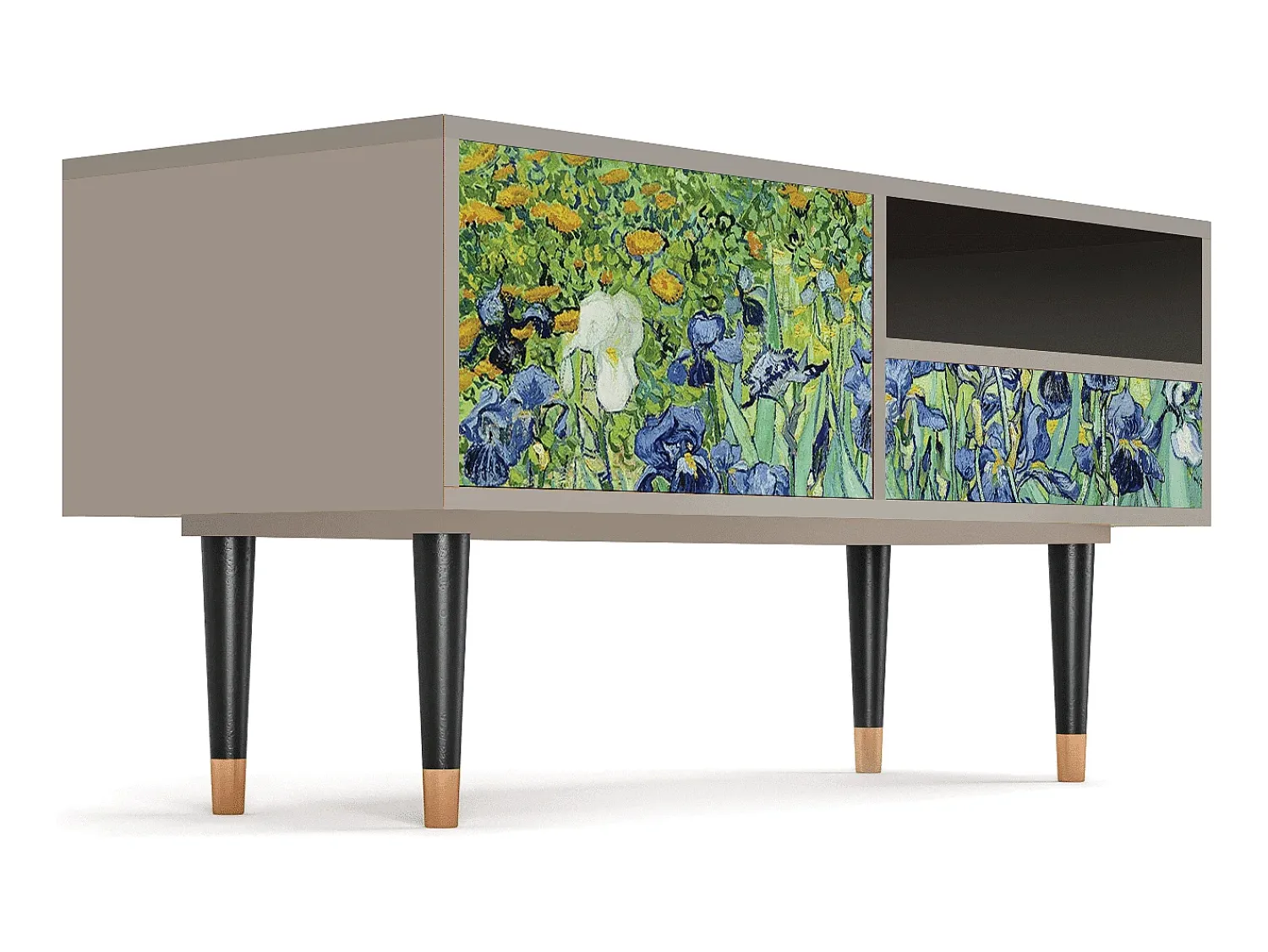 Best Mueble de TV - 115х59х48 cm - T3 - Irises , Areia Bege