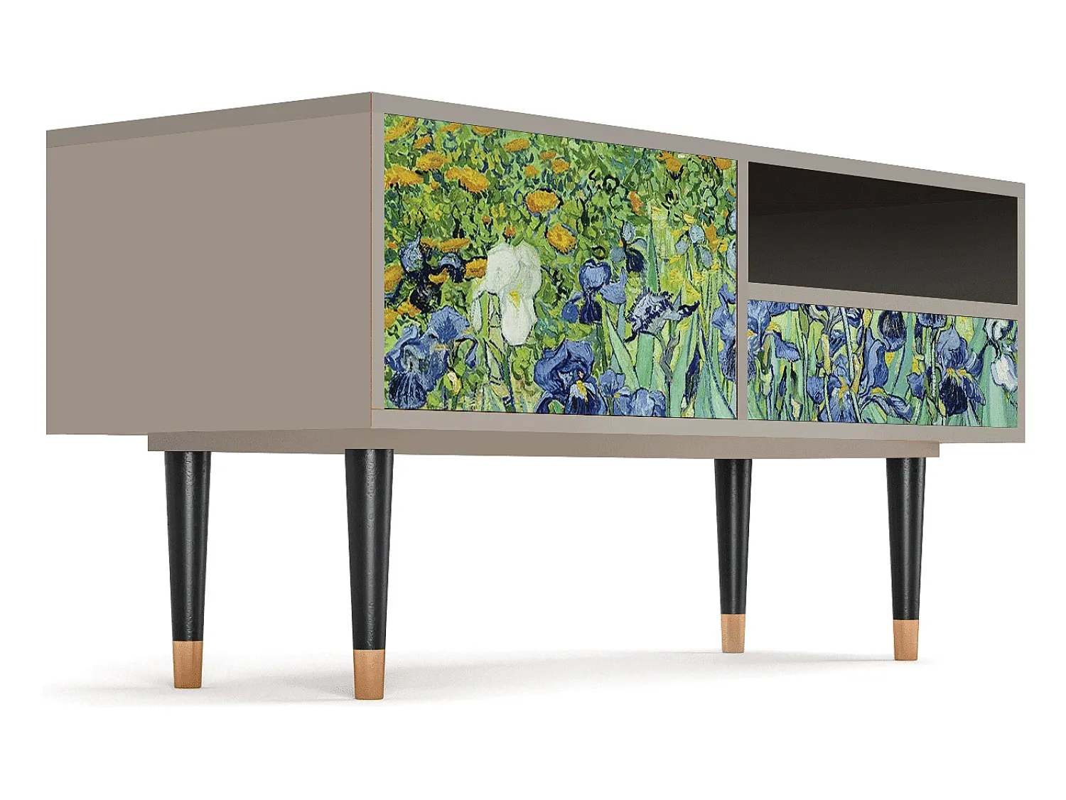 Best Mueble de TV - 115х59х48 cm - T3 - Irises , Areia Bege