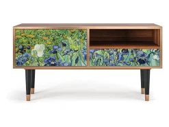 Móvel De Tv* Mueble de TV - 115х59х48 cm - T3 - Irises , Nogueira Castanho