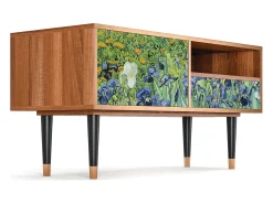 Móvel De Tv* Mueble de TV - 115х59х48 cm - T3 - Irises , Nogueira Castanho