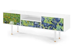 Best Mueble de TV - 170х59х41 cm - T6 - Irises , Branco Bege
