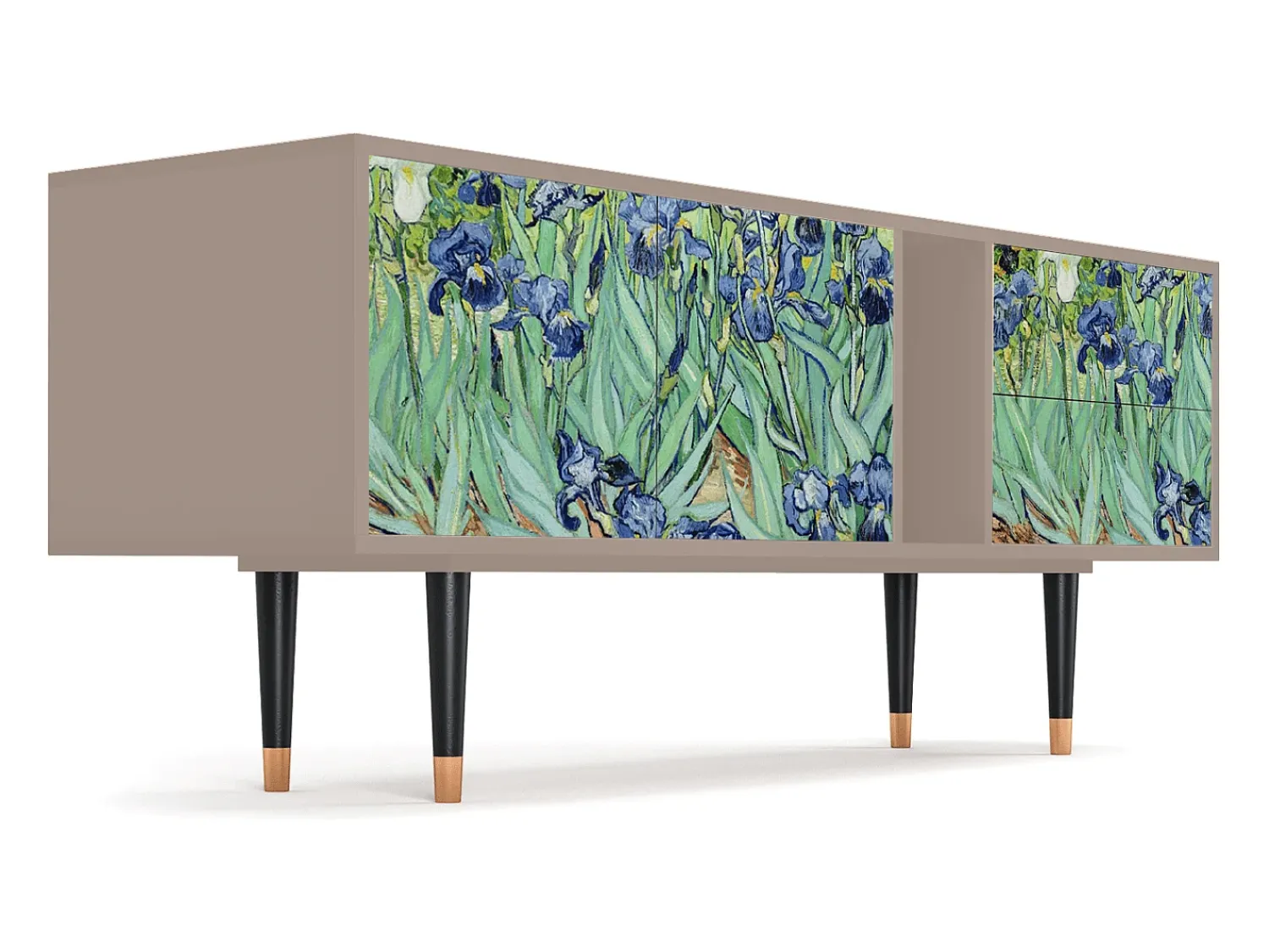 Móvel De Tv| Mueble de TV - 170х69х48 cm - T1 - Irises , Latte Bege