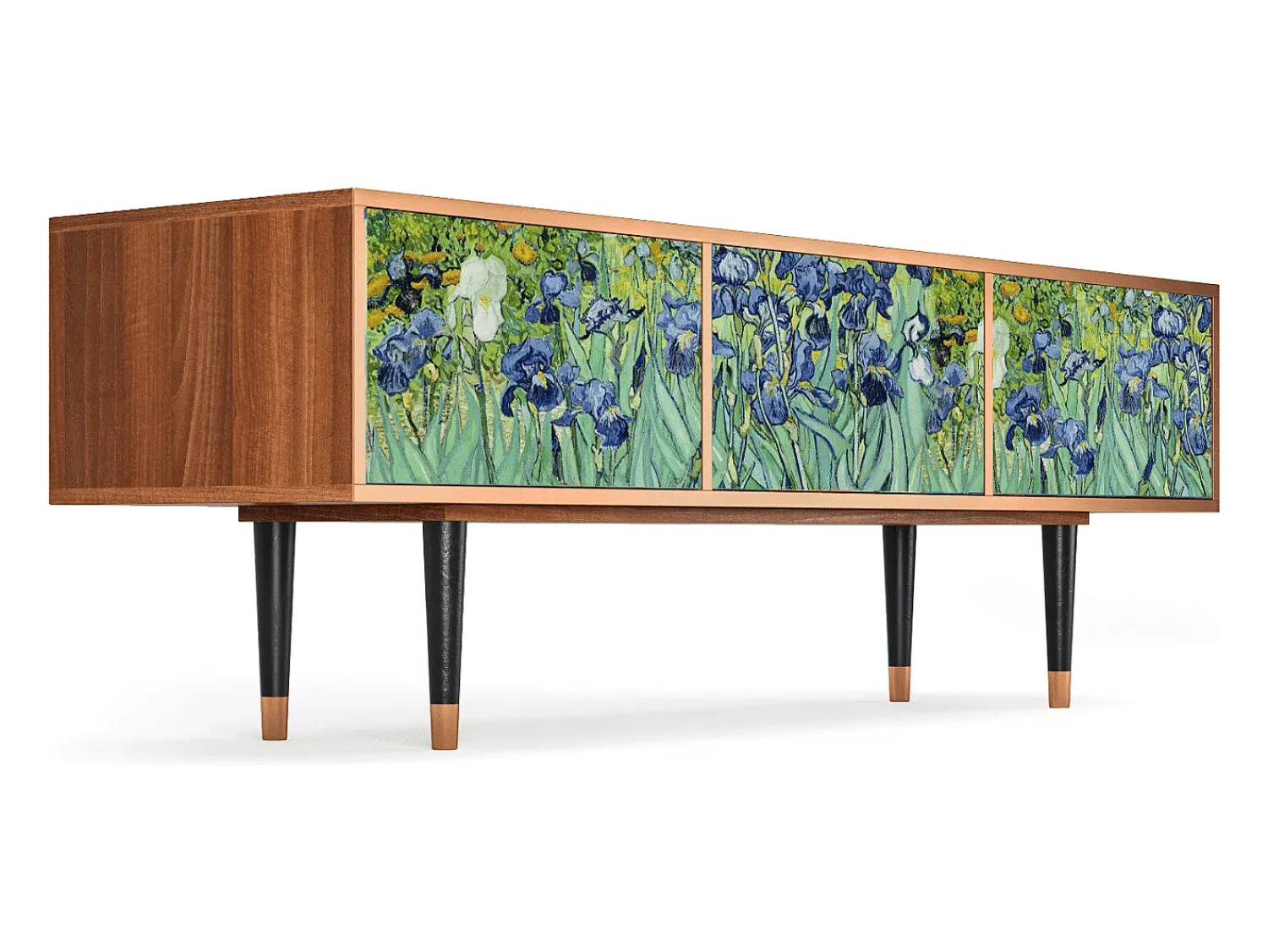 Mueble de TV - 170х59х48 cm - T4 - Irises , Nogueira Castanho