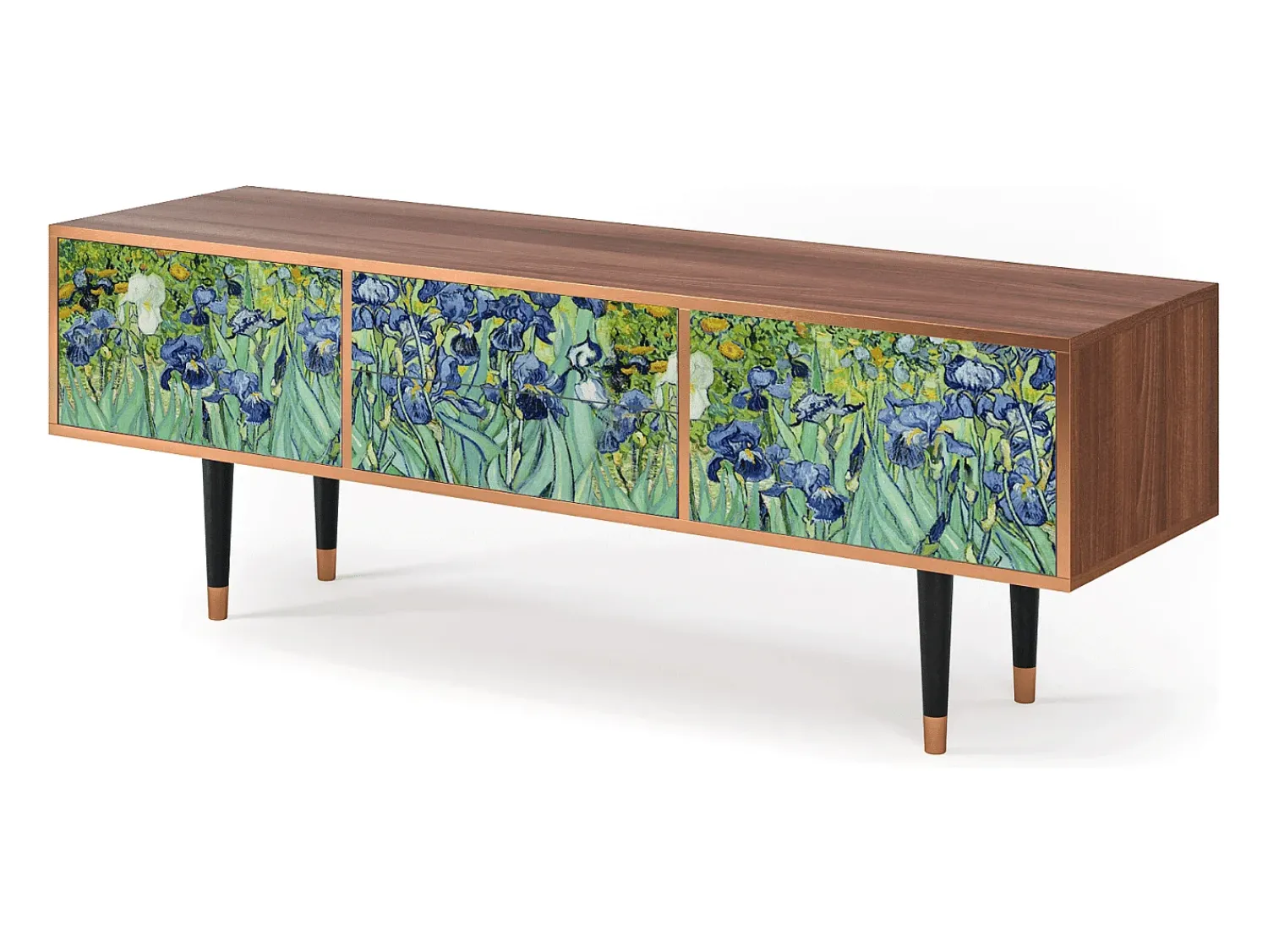 Mueble de TV - 170х59х48 cm - T4 - Irises , Nogueira Castanho