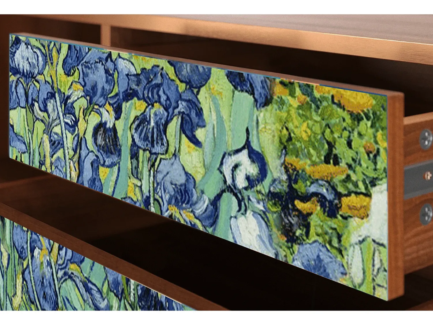 Mueble de TV - 170х59х48 cm - T4 - Irises , Nogueira Castanho