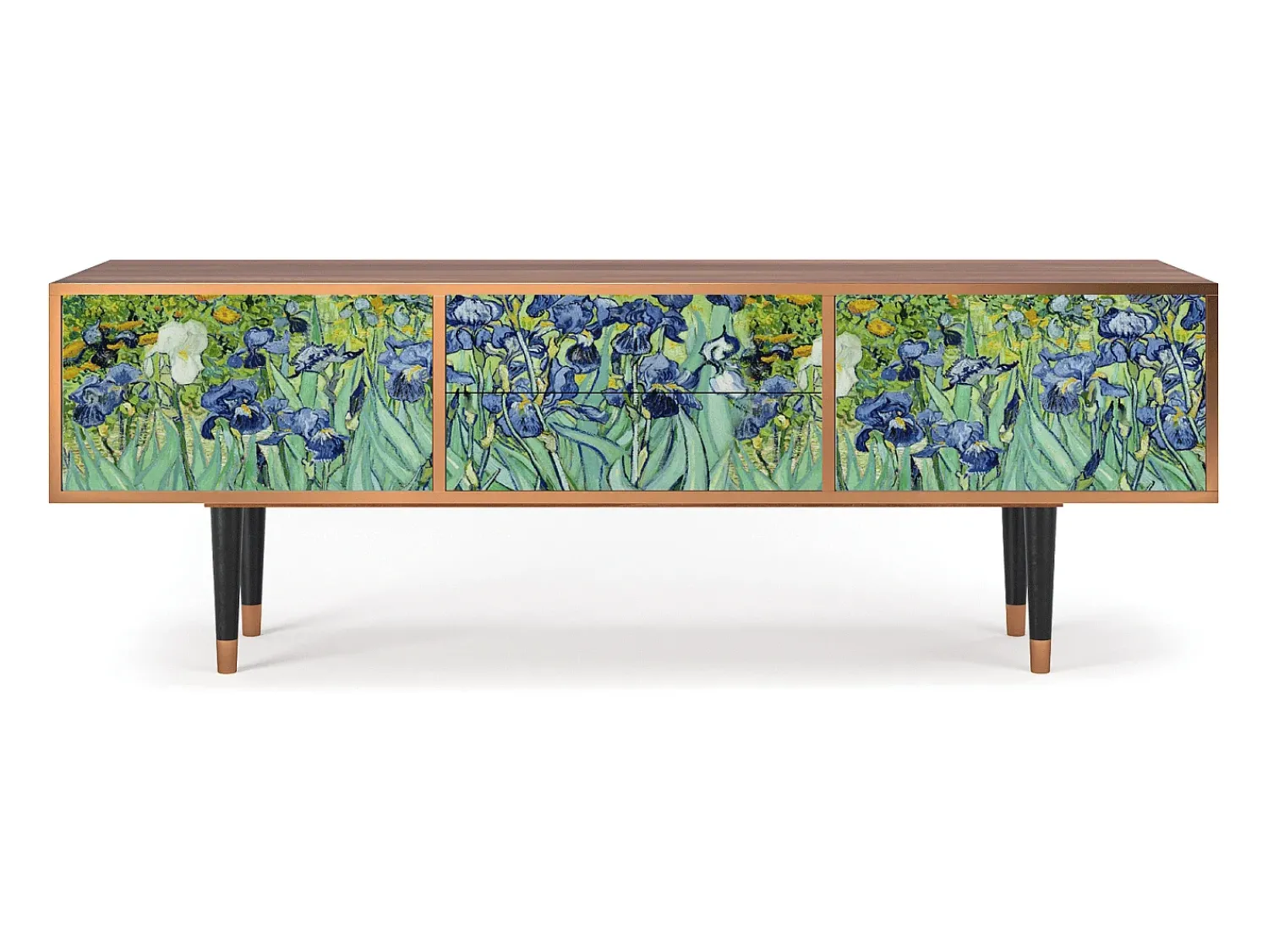 Mueble de TV - 170х59х48 cm - T4 - Irises , Nogueira Castanho