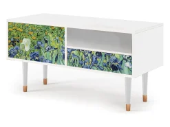 Móvel De Tv* Mueble de TV - 115х59х48 cm - T3 - Irises , Branco Bege