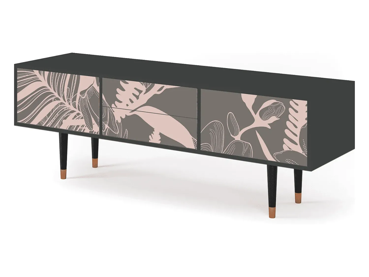 Sale Mueble de TV - 170х59х48 cm - T4 - Issabelline Flower, Antracite Cinza antracite