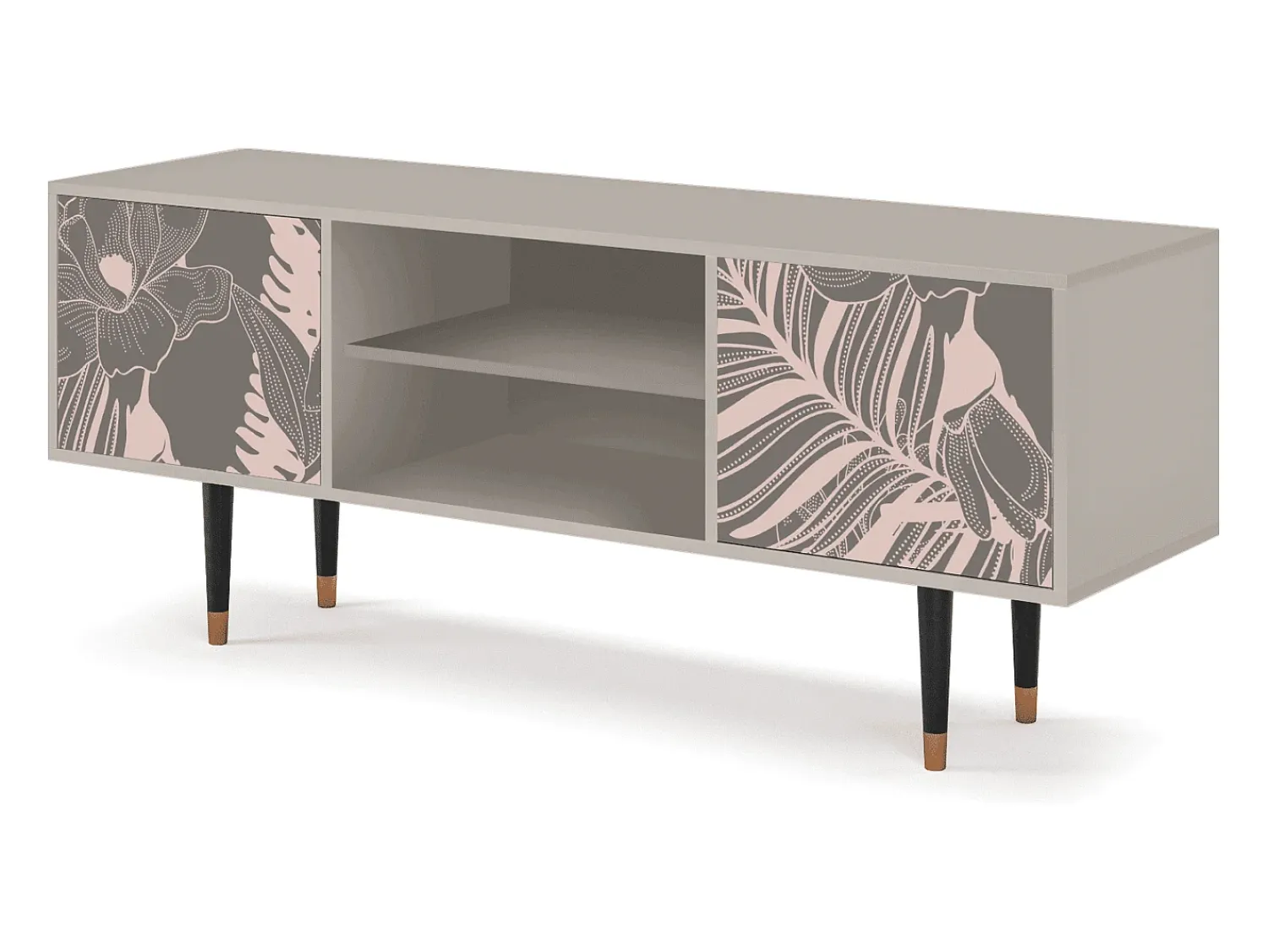 Mueble de TV - 170х69х48 cm - T2 - Issabelline Flower, Areia^ Móvel De Tv