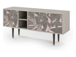 Móvel De Tv| Mueble de TV - 150х69х41 cm - T5 - Issabelline Flower, Areia Bege