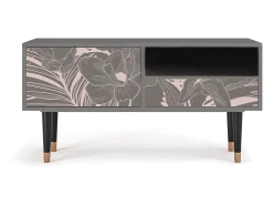 Móvel De Tv* Mueble de TV - 115х59х48 cm - T3 - Issabelline Flower, Cinza Cinzento