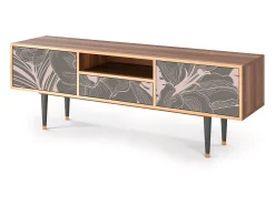 Móvel De Tv* Mueble de TV - 170х59х41 cm - T6 - Issabelline Flower, Nogueira Castanho
