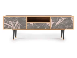 Móvel De Tv* Mueble de TV - 170х59х41 cm - T6 - Issabelline Flower, Nogueira Castanho