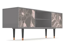 Móvel De Tv| Mueble de TV - 170х69х48 cm - T2 - Issabelline Flower, Cinza Cinzento