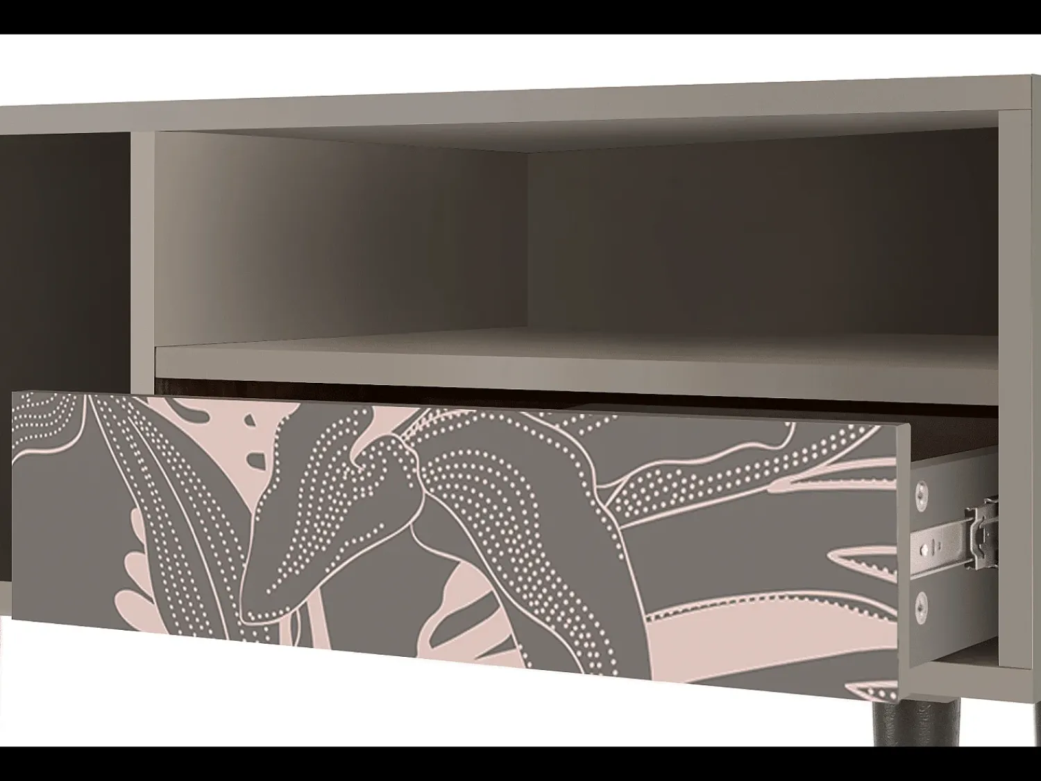 Mueble de TV - 115х59х48 cm - T3 - Issabelline Flower, Areia^ Móvel De Tv