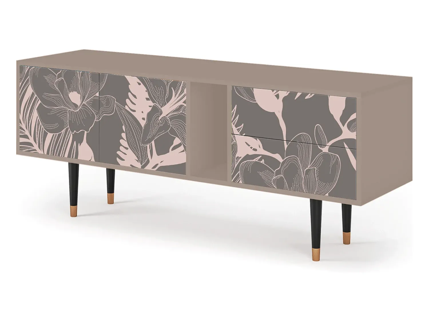 Móvel De Tv| Mueble de TV - 170х69х48 cm - T1 - Issabelline Flower, Latte Bege