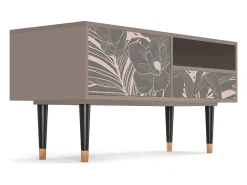 Clearance Mueble de TV - 115х59х48 cm - T3 - Issabelline Flower, Latte Bege