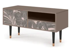 Clearance Mueble de TV - 115х59х48 cm - T3 - Issabelline Flower, Latte Bege