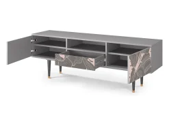 Discount Mueble de TV - 170х59х41 cm - T6 - Issabelline Flower, Cinza Cinzento