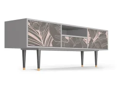 Discount Mueble de TV - 170х59х41 cm - T6 - Issabelline Flower, Cinza Cinzento