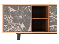 Móvel De Tv* Mueble de TV - 150х69х41 cm - T5 - Issabelline Flower, Nogueira Castanho