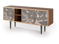Móvel De Tv* Mueble de TV - 150х69х41 cm - T5 - Issabelline Flower, Nogueira Castanho