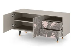 Móvel De Tv| Mueble de TV - 125х56х41 cm - T7 - Issabelline Flower, Areia Bege
