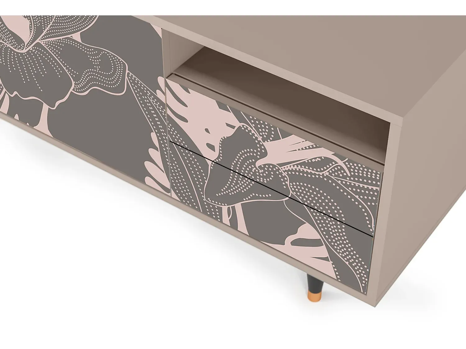 Mueble de TV - 125х56х41 cm - T7 - Issabelline Flower, Latte^ Móvel De Tv