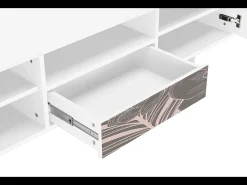 Móvel De Tv| Mueble de TV - 170х59х41 cm - T6 - Issabelline Flower, Branco Bege