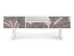 Móvel De Tv| Mueble de TV - 170х59х41 cm - T6 - Issabelline Flower, Branco Bege
